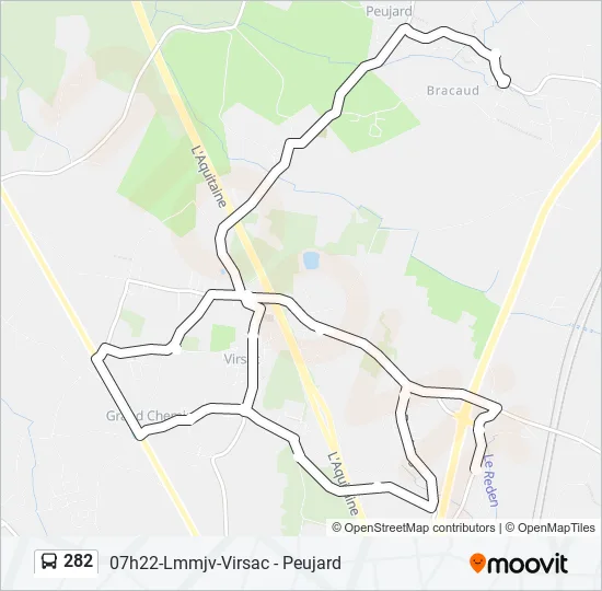 282 Bus Line Map