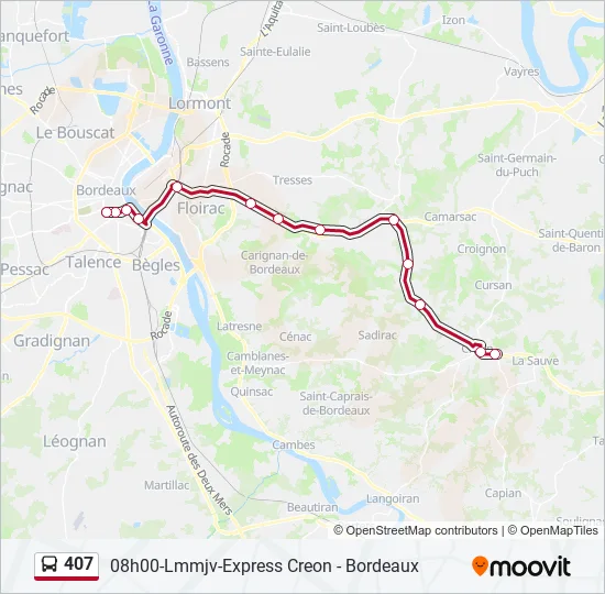 407 Bus Line Map