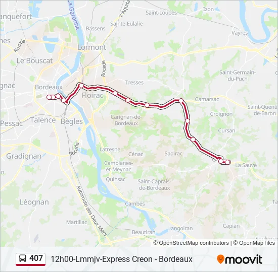 407 Bus Line Map