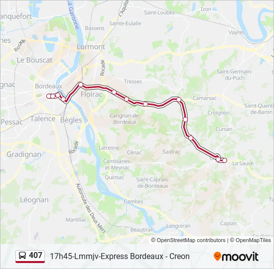 407 Bus Line Map
