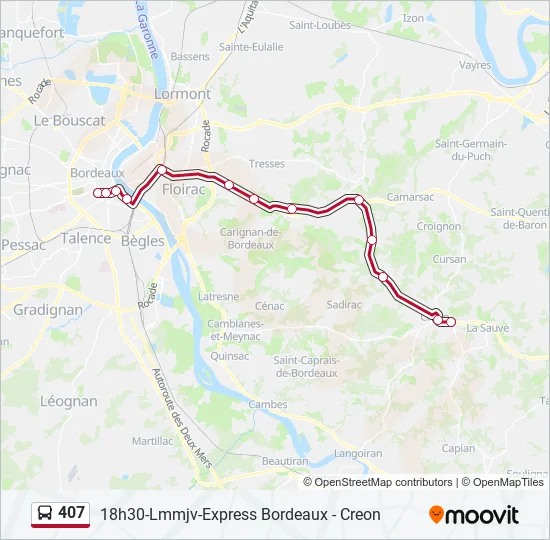 407 Bus Line Map