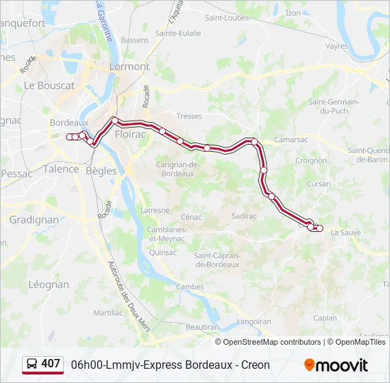 407 Bus Line Map