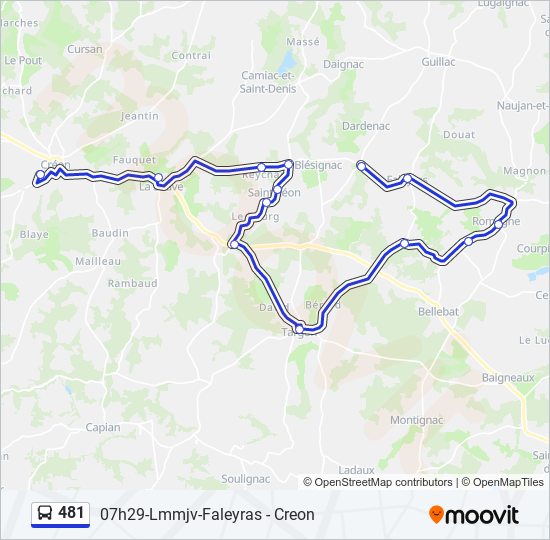 481 bus Line Map