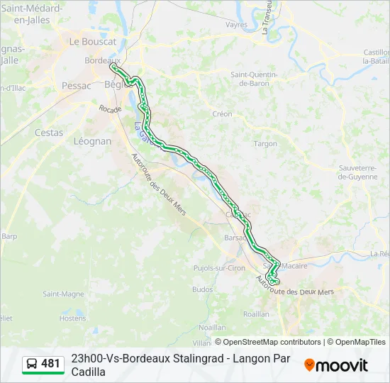 481 Bus Line Map