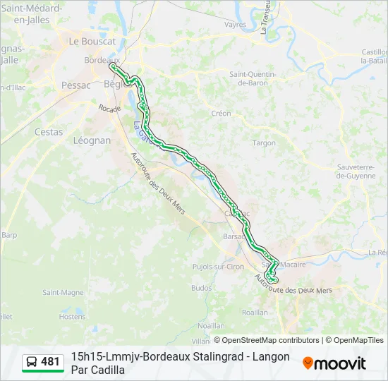 481 Bus Line Map