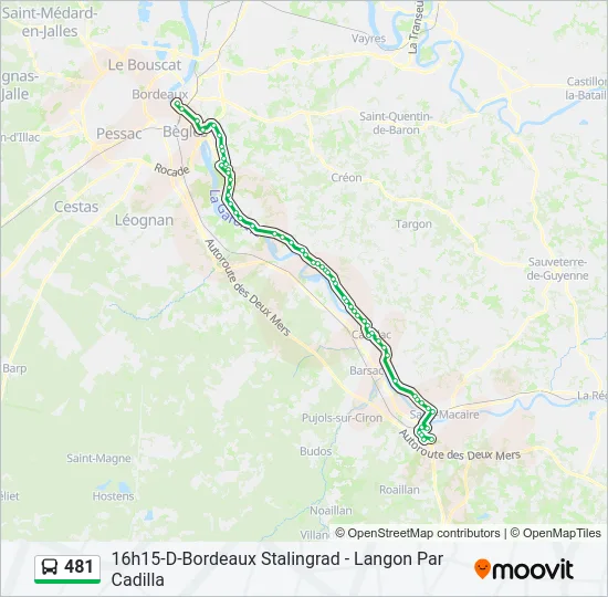 481 Bus Line Map