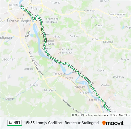 481 Bus Line Map