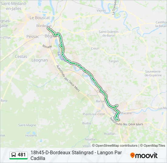 481 Bus Line Map