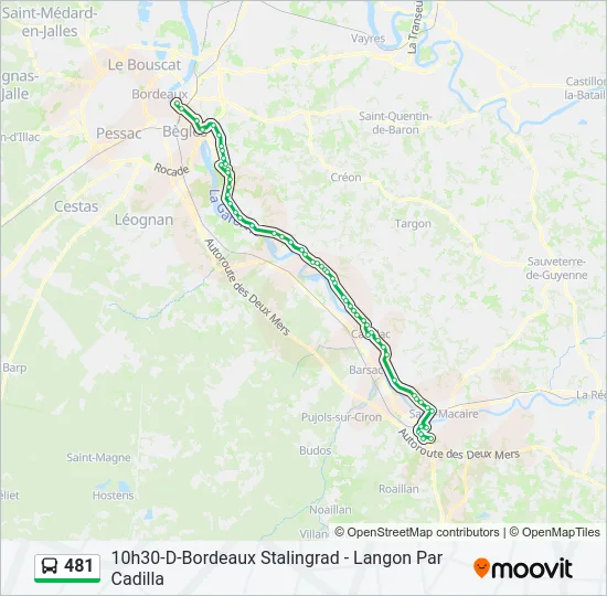 481 Bus Line Map