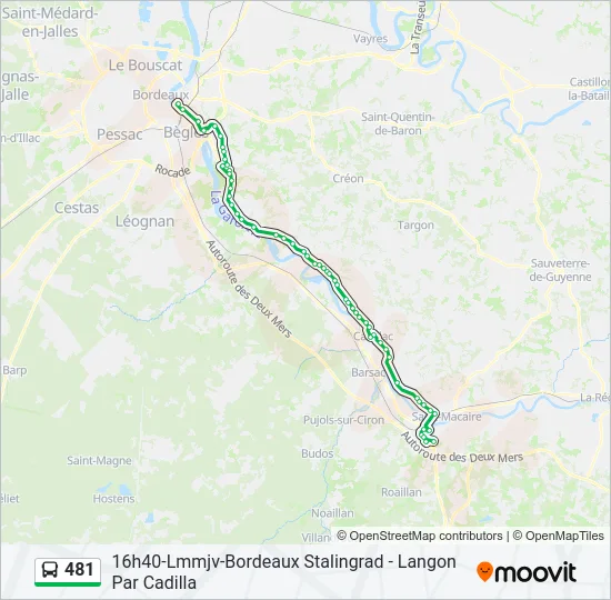 481 Bus Line Map