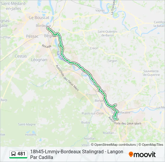 481 Bus Line Map