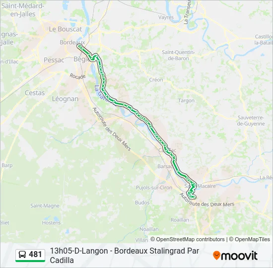 481 Bus Line Map
