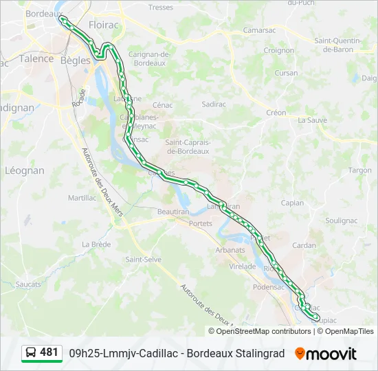 481 Bus Line Map