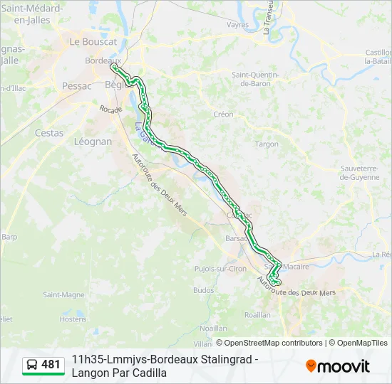 481 Bus Line Map