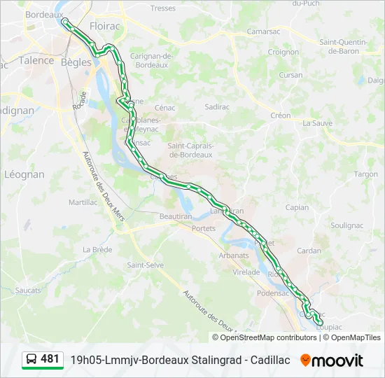 481 Bus Line Map
