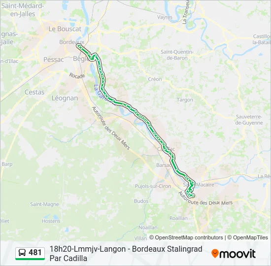 481 Bus Line Map