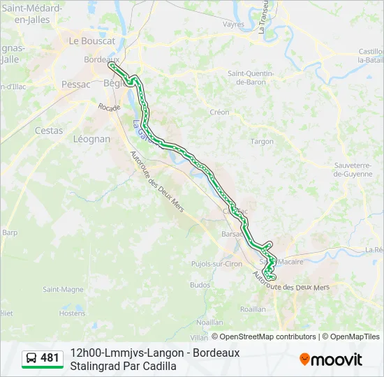 481 Bus Line Map