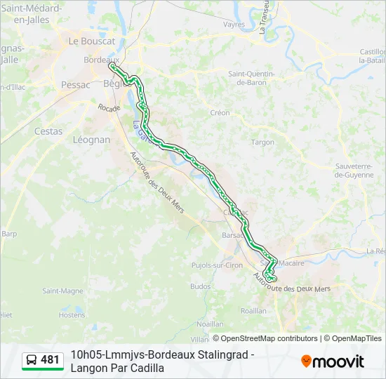481 Bus Line Map
