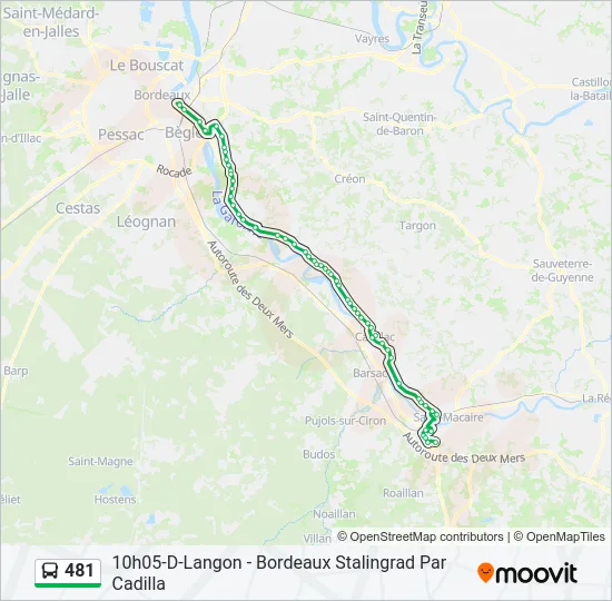 481 Bus Line Map