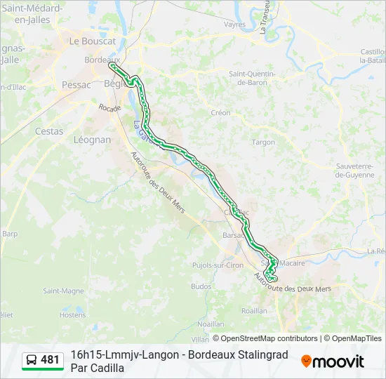 481 Bus Line Map