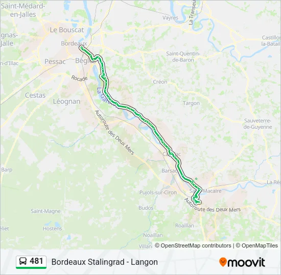 481 Bus Line Map