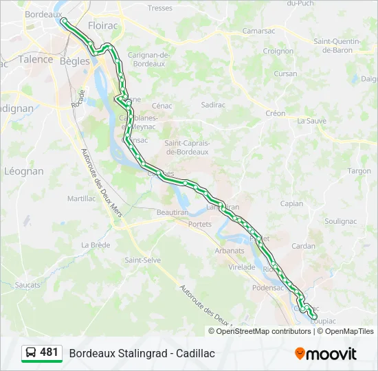 481 Bus Line Map