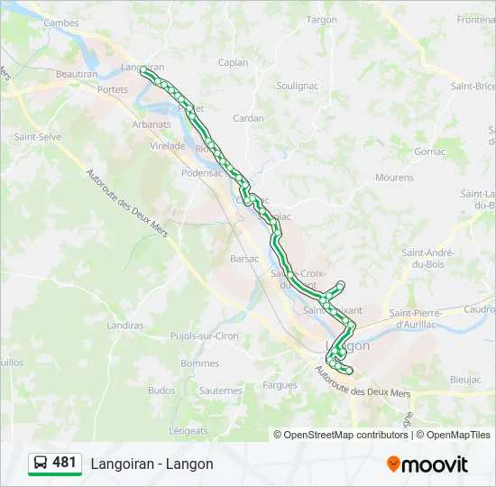 481 Bus Line Map