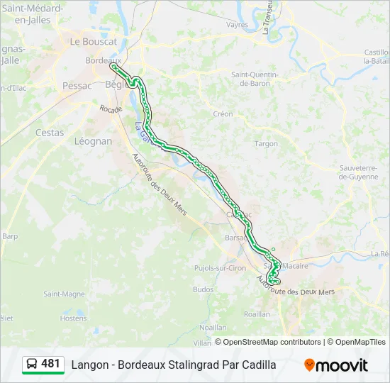 481 Bus Line Map