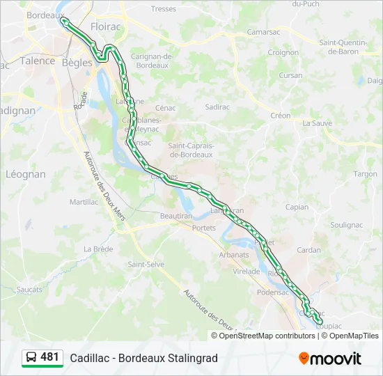 481 Bus Line Map