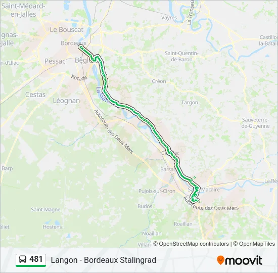 481 Bus Line Map