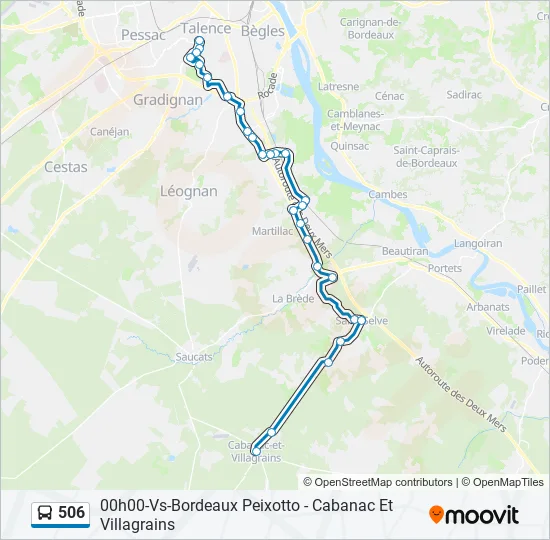 506 Bus Line Map