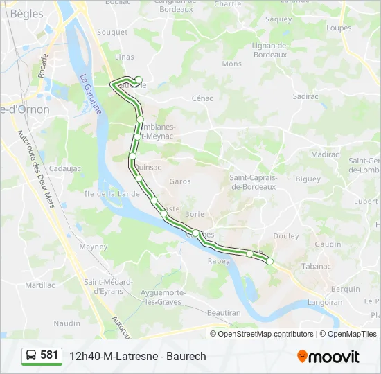 581 Bus Line Map