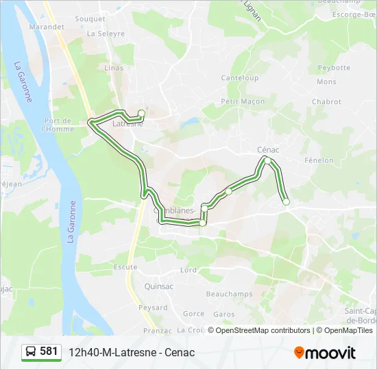 581 Bus Line Map