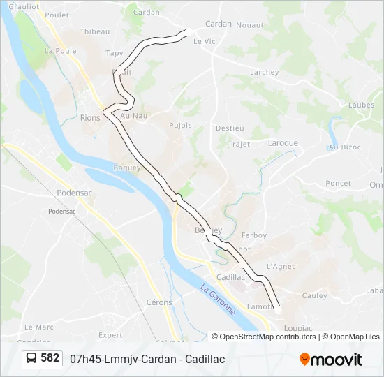 582 Bus Line Map