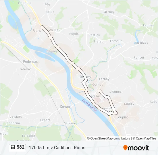 582 Bus Line Map