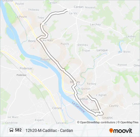 582 Bus Line Map