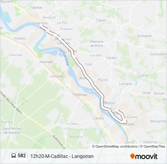 582 Bus Line Map