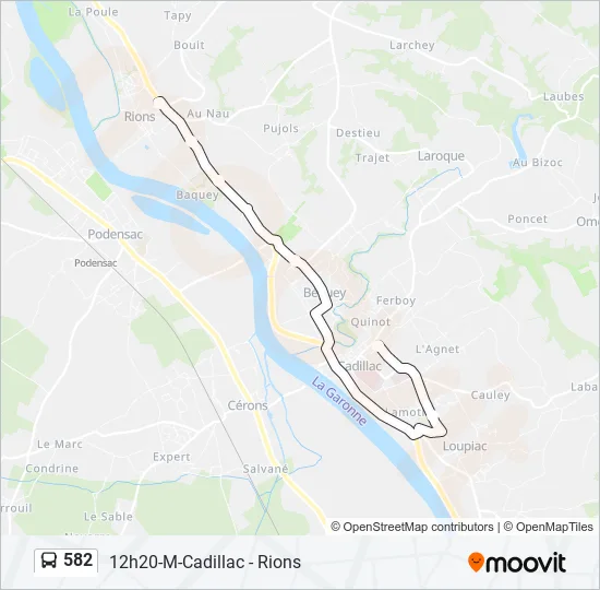582 Bus Line Map