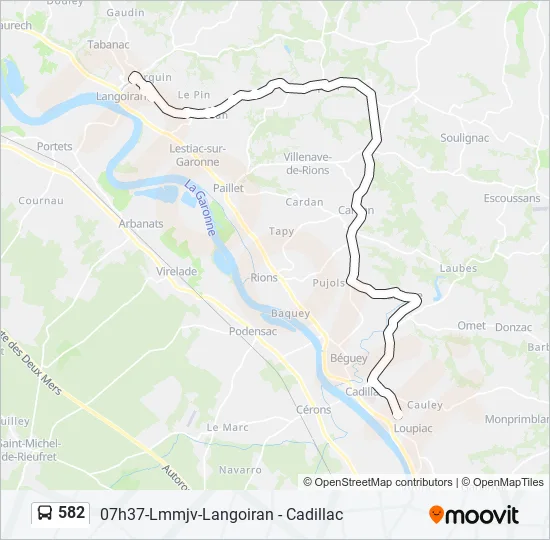582 Bus Line Map