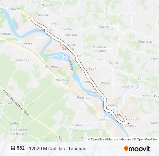 582 Bus Line Map