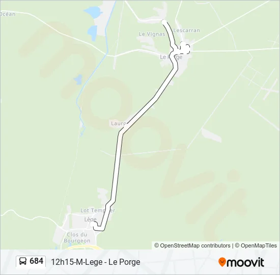 684 Bus Line Map