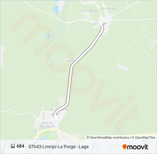 684 Bus Line Map
