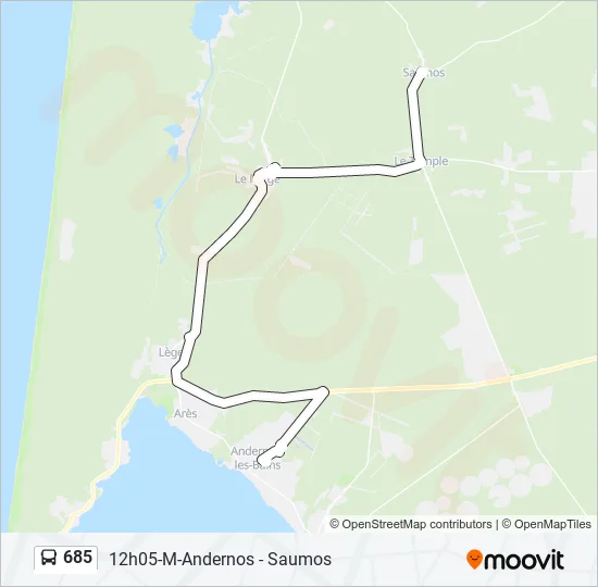 685 Bus Line Map