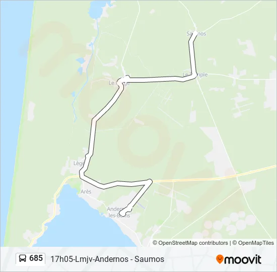 685 Bus Line Map