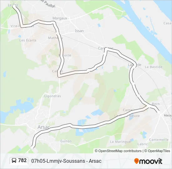 782 Bus Line Map