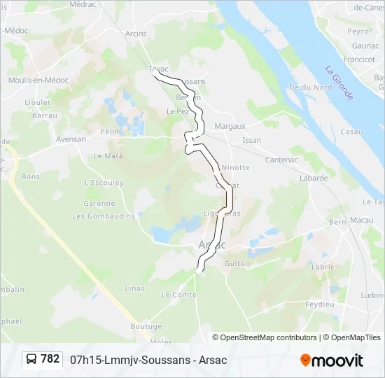 782 Bus Line Map