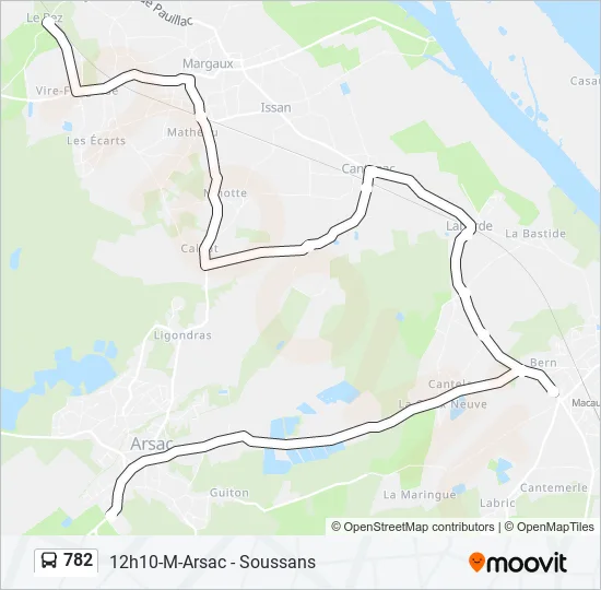 782 Bus Line Map