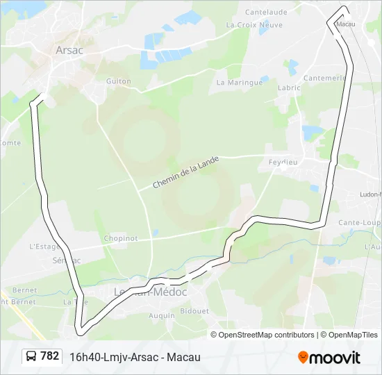 782 Bus Line Map