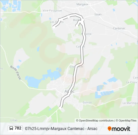 782 Bus Line Map
