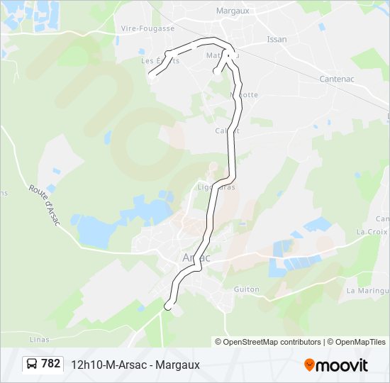 Mapa de 782 de autobús